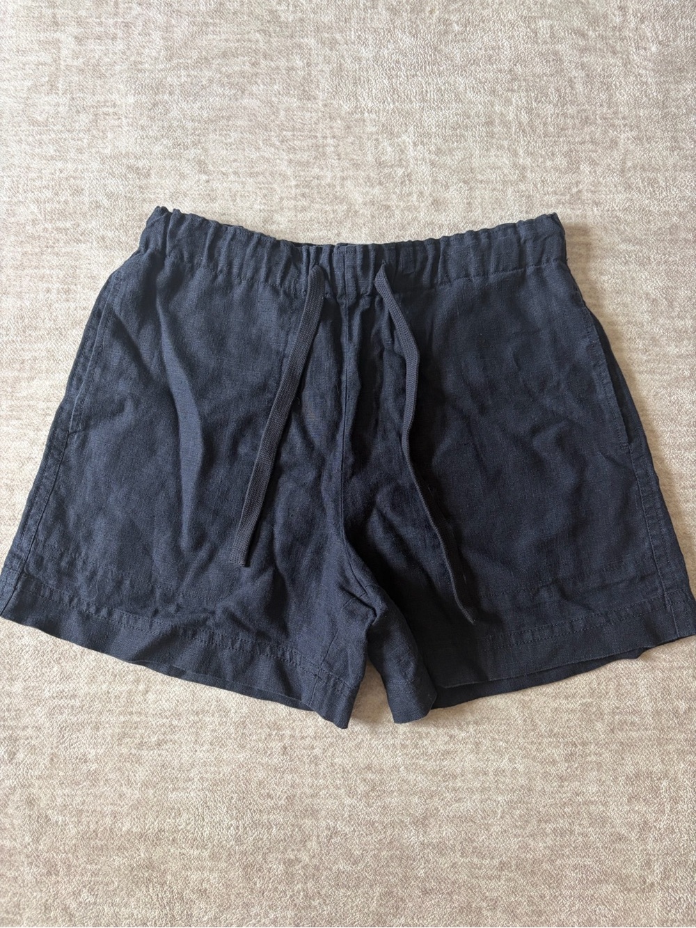 Vince 100% Hemp Dark Navy Drawstring Shorts